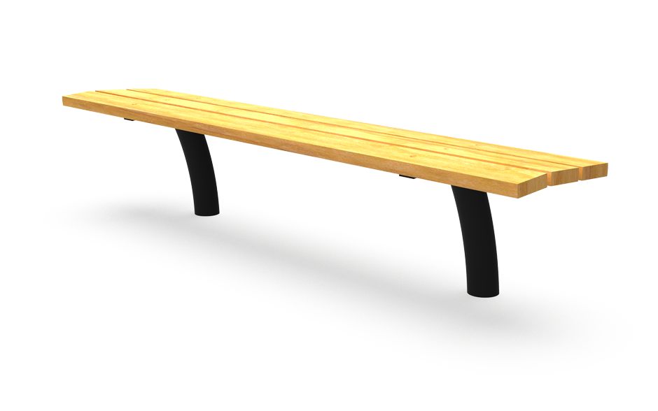 Delta bank hout enkelzijdig zonder rugleuning