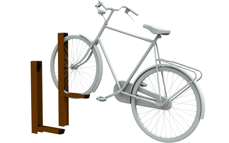 Construct fietsenrek cortenstaal