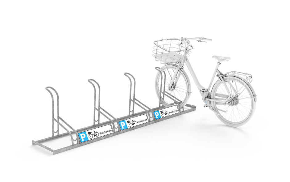 Variant 3 fietsenrek voor kratfietsen