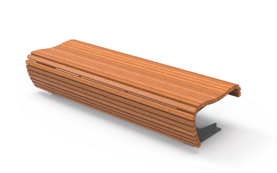 FLOW bank hout enkelzijdig zonder rugleuning