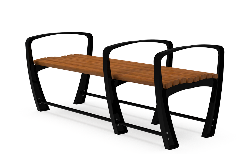 Vivanti ouderenbank hout zonder rugleuning 2x2+1-zits