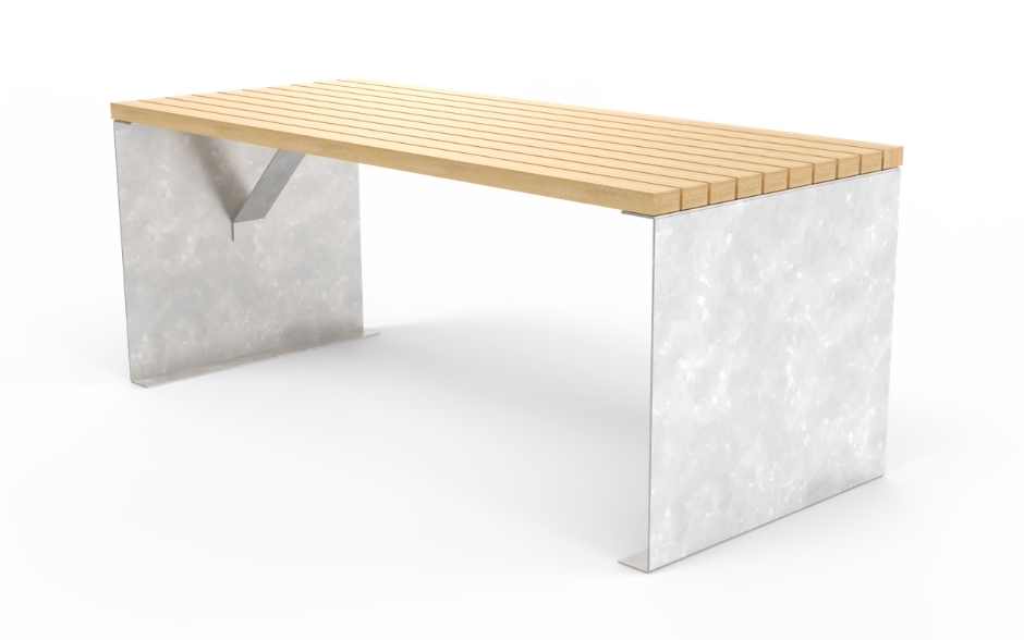 LINN tafel staal & hout