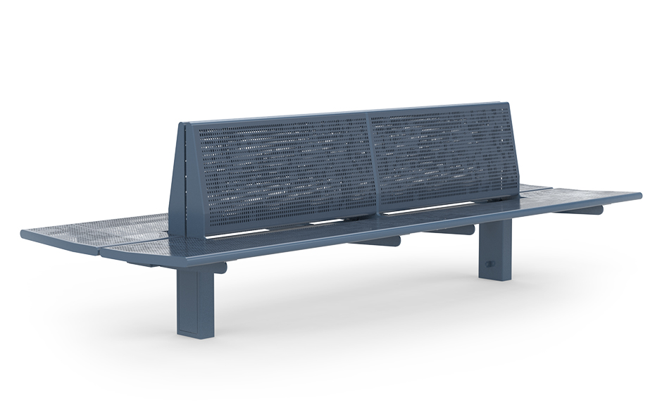 Calidum Light bank dubbelzijdig met rugleuning RVS