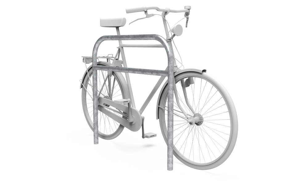 Leon fietsleunhek staal met dwarsstang