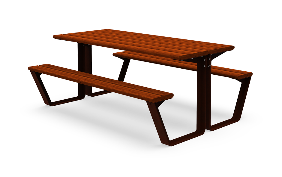 Reposa picknickset cortenstaal & bamboe