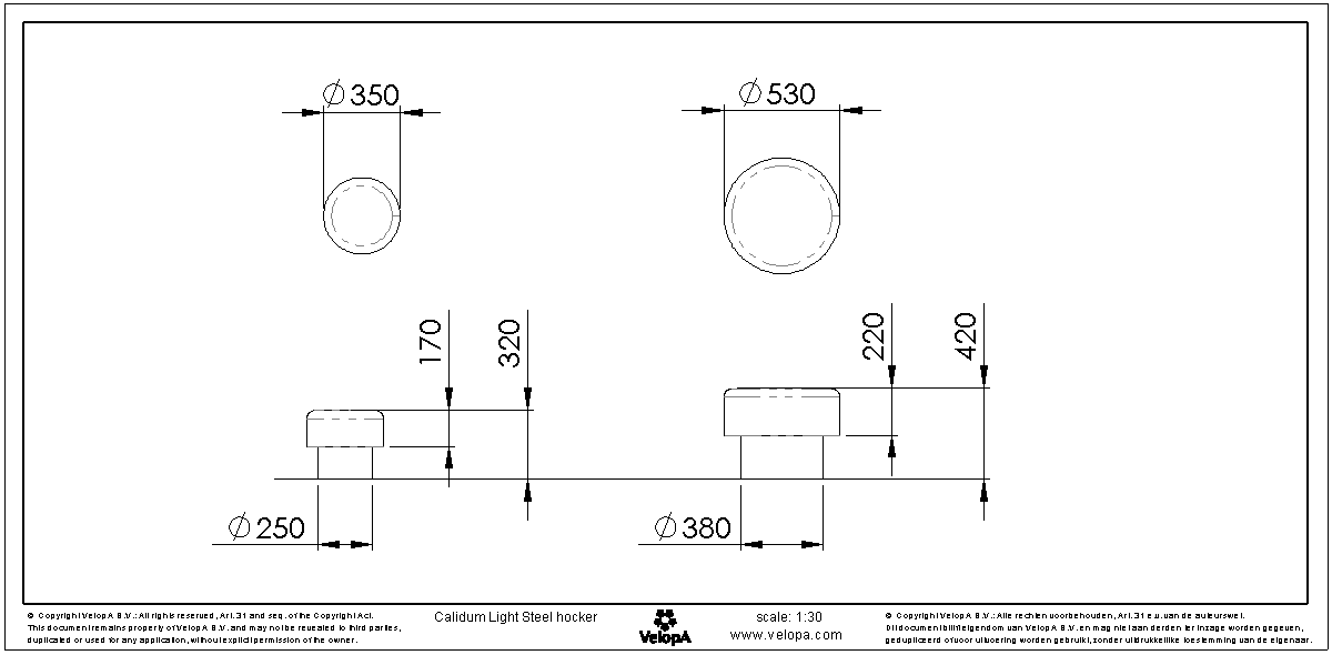 Calidum Light poef staal