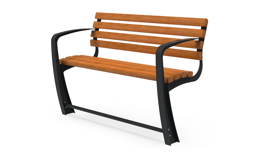 Vivanti ouderenbank hout met rugleuning 2-zits