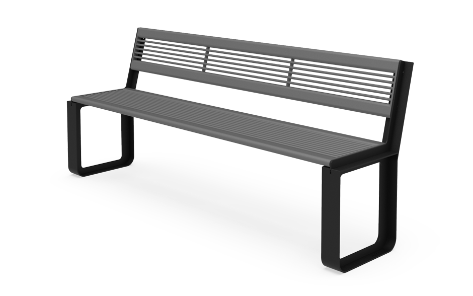 Reposa bank staal met rugleuning