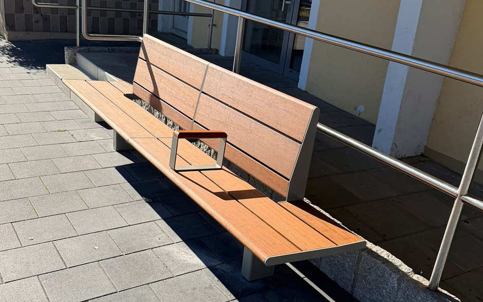 Calidum Light bank enkelzijdig met rugleuning bamboe
