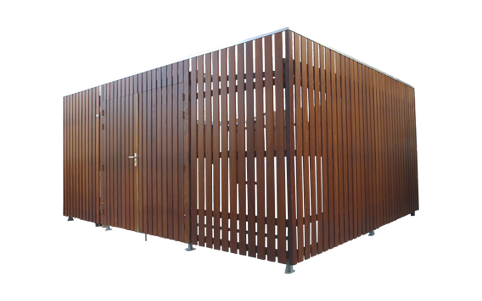 Deposito fietsenberging gesloten hout