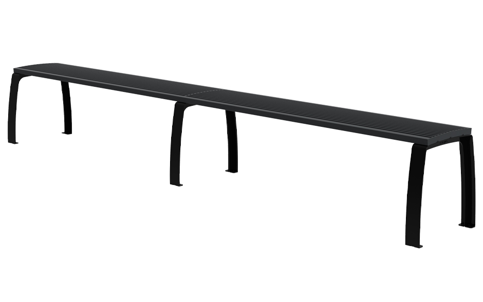 Camino bank staal zonder rugleuning aanbouw