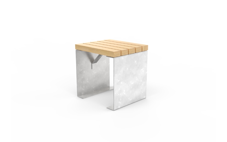 LINN kruk of bijzettafel staal & hout
