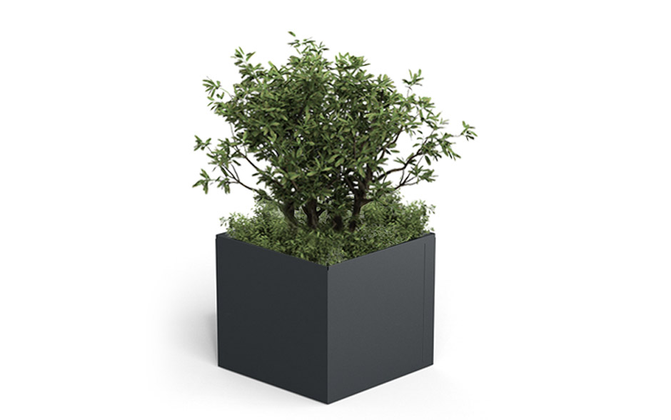 DUO plantenbak vierkant staal