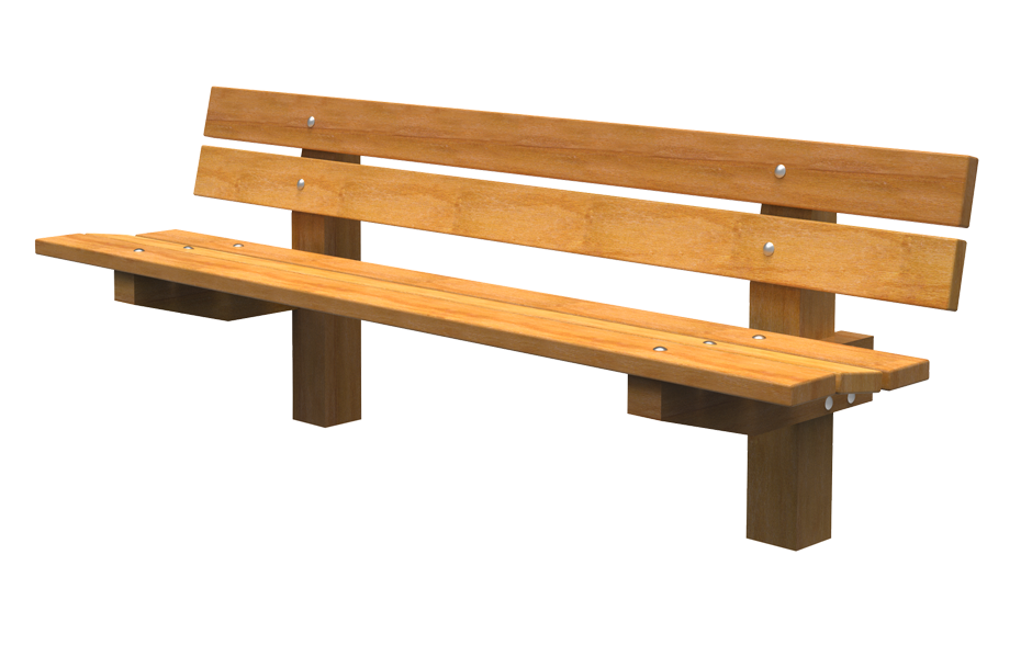 Timberstyle bank hout met rugleuning