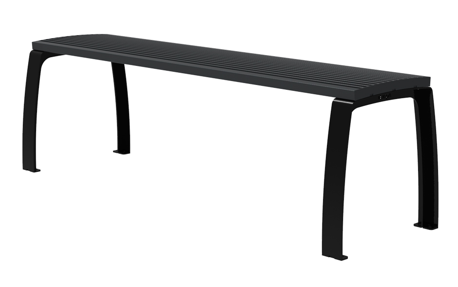 Camino bank staal zonder rugleuning