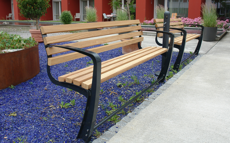 Vivanti ouderenbank hout met rugleuning 3-zits