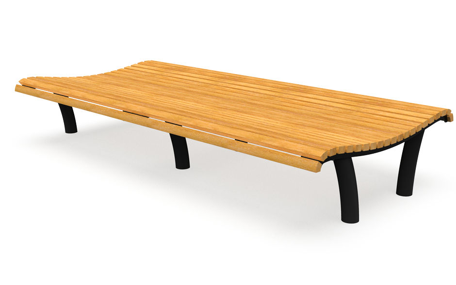 Raya bank dubbelzijdig zonder rugleuning aanbouw