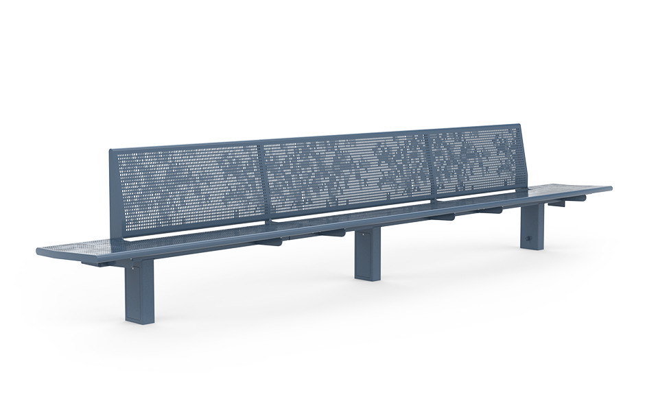 Calidum Light bank enkelzijdig met rugleuning RVS