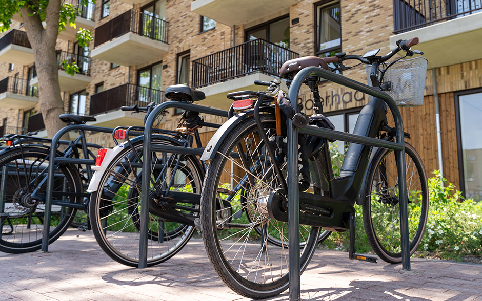 Leon fietsleunhek staal met dwarsstang