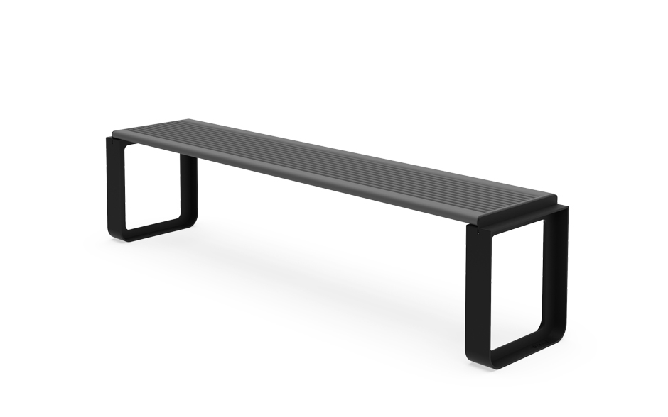 Reposa bank staal zonder rugleuning