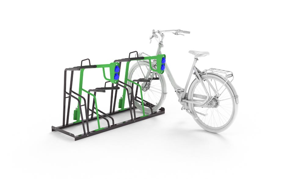 Fourchet+ fietsenrek met oplaadpunten