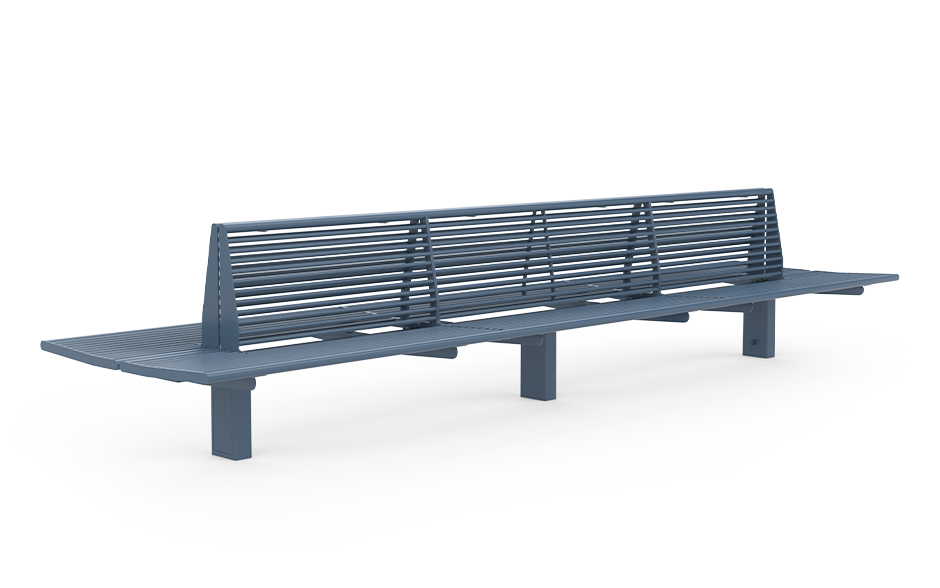 Calidum Light bank dubbelzijdig met rugleuning staal