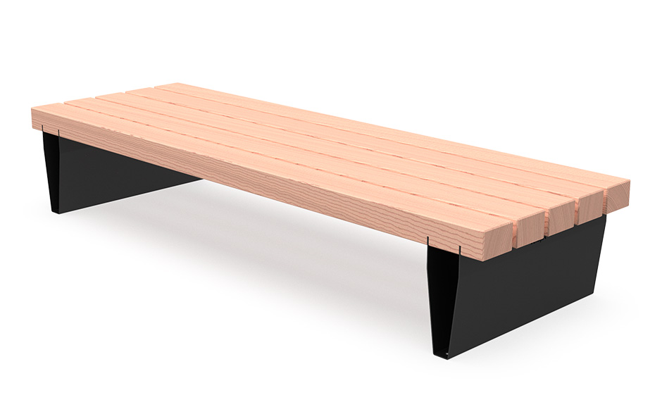 Robust Line bank enkel staal zonder rugsteunen