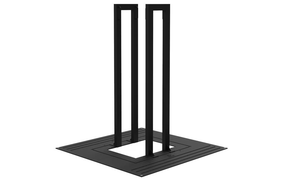 Scala aanbindpaal rechthoekig staal