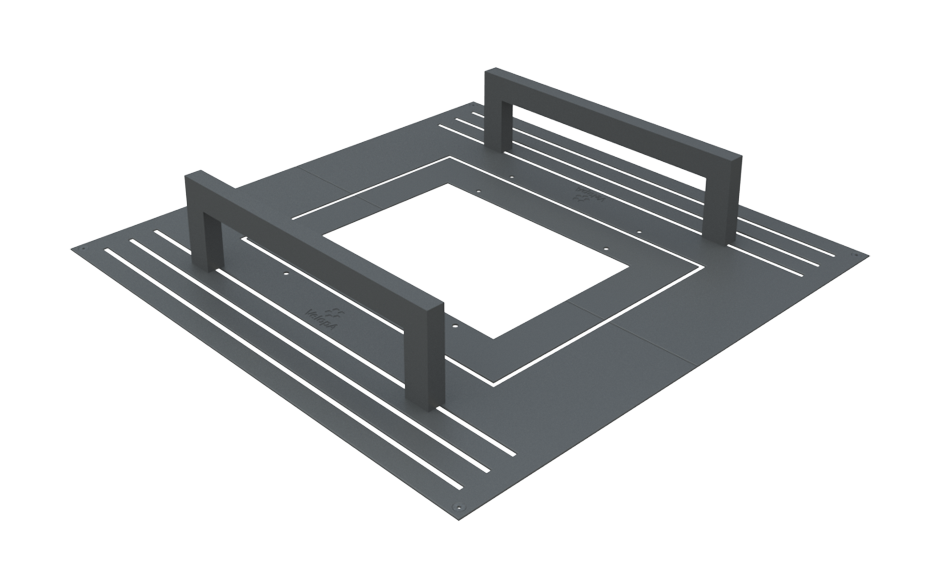 Scala boombeugels rechthoekig staal