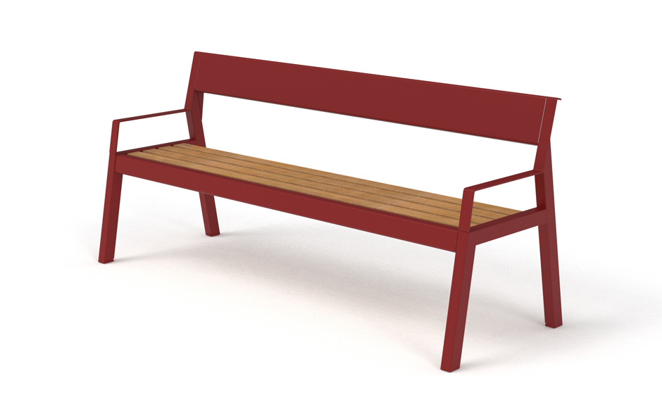 CASTEO bank hout met rugleuning