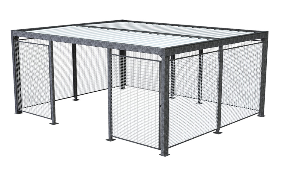 Structura fietsoverkapping dubbele draadstaafmatten