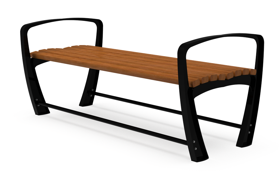 Vivanti ouderenbank hout zonder rugleuning 2x3-zits