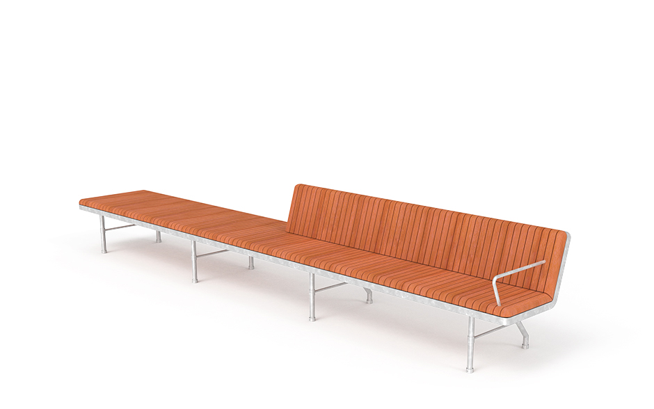 KLARA bank enkelzijdig met rugleuning rechts