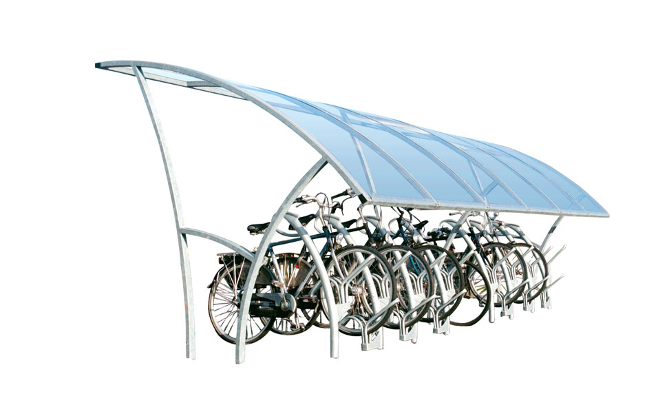 Ligna fietsoverkapping enkelzijdig