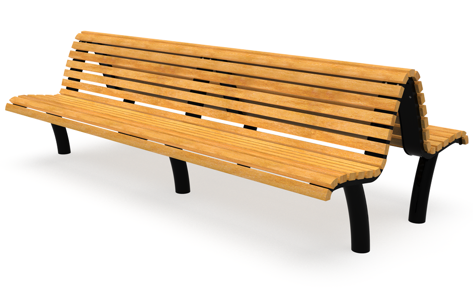 Raya bank dubbelzijdig met rugleuning aanbouw