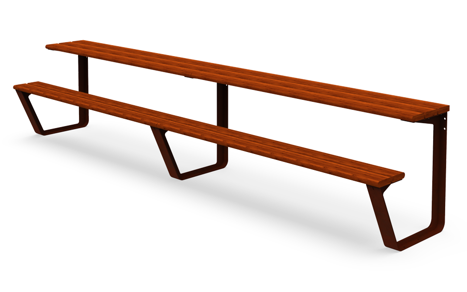 Reposa picknickset cortenstaal & bamboe enkelzijdig aanbouw