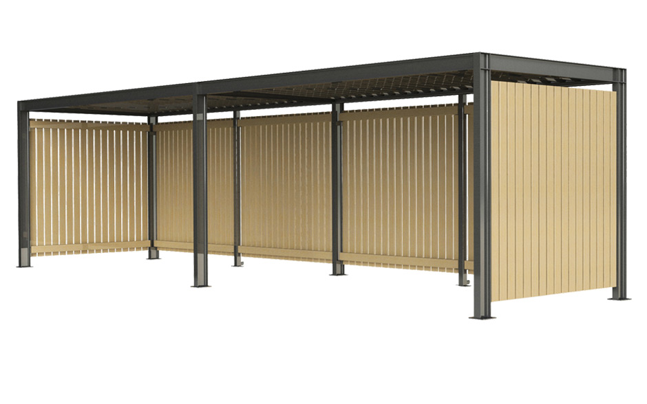 Structura fietsenberging verticaal latwerk