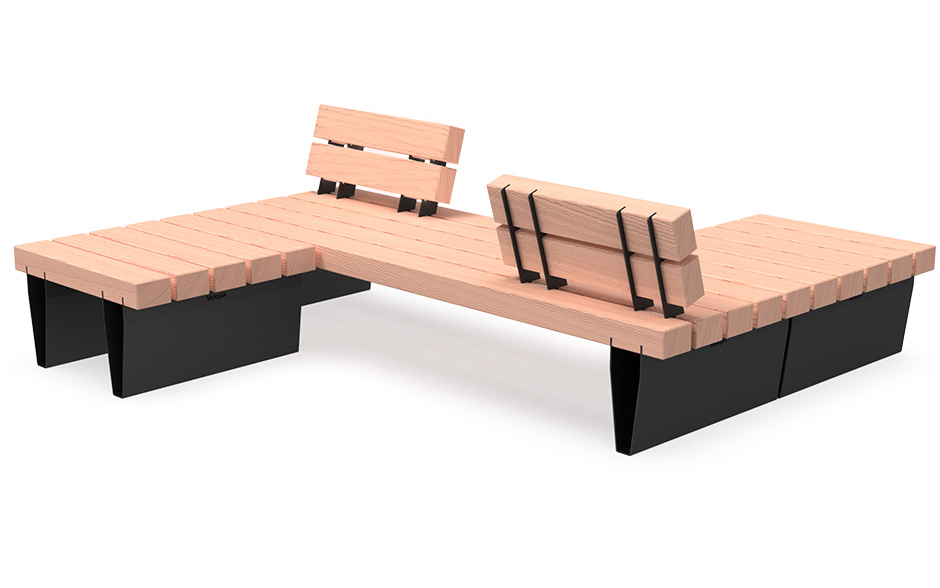 Robust Line twin lounge staal