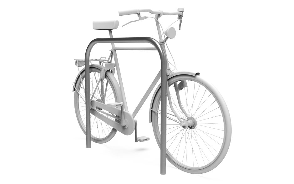 Leon fietsleunhek RVS zonder dwarsstang