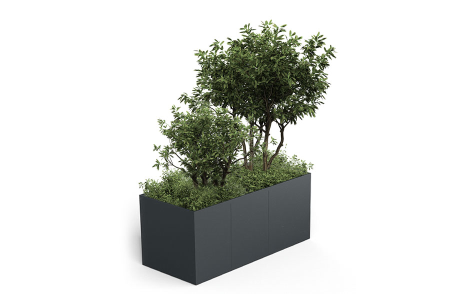 DUO plantenbak rechthoekig staal