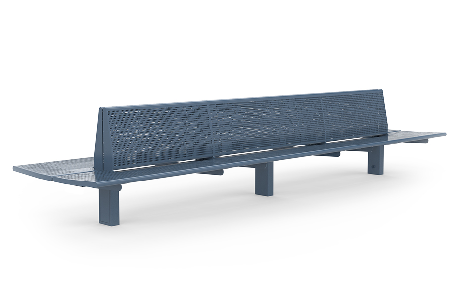 Calidum Light bank dubbelzijdig met rugleuning RVS
