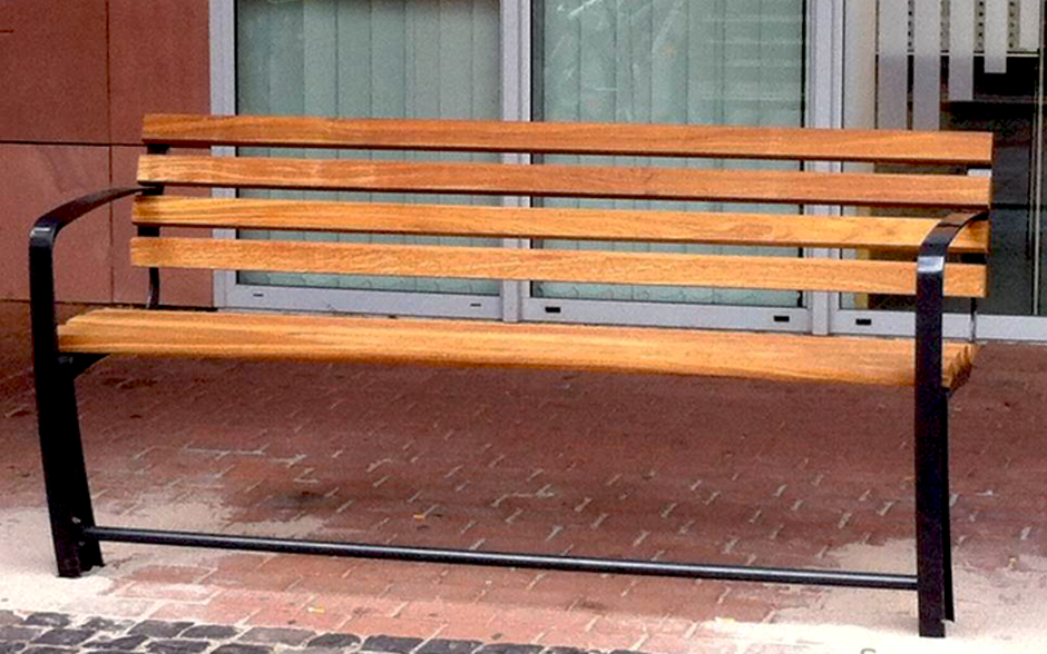 Vivanti ouderenbank hout met rugleuning 3-zits