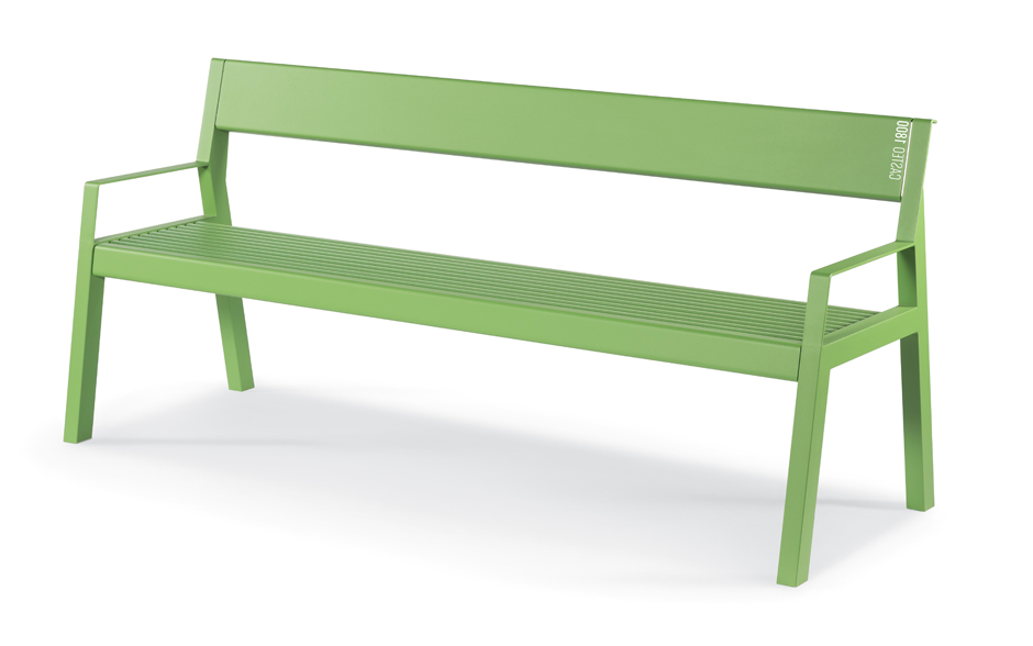 CASTEO bank staal met rugleuning